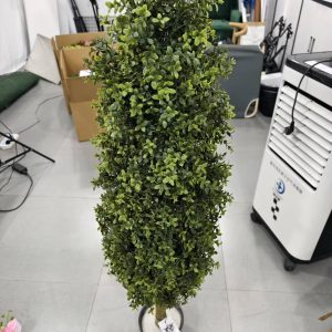 KING SONG Artificial Boxwood Topiary Tree in Pot - Lifelike Green Decor