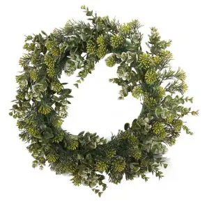 artificial eucalyptus wreath for decor