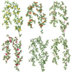 daisy garlands in multiple colors