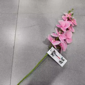 KING SONG Elegant Artificial Pink Orchid Stem - Realistic Fake Flower for Home Decoration